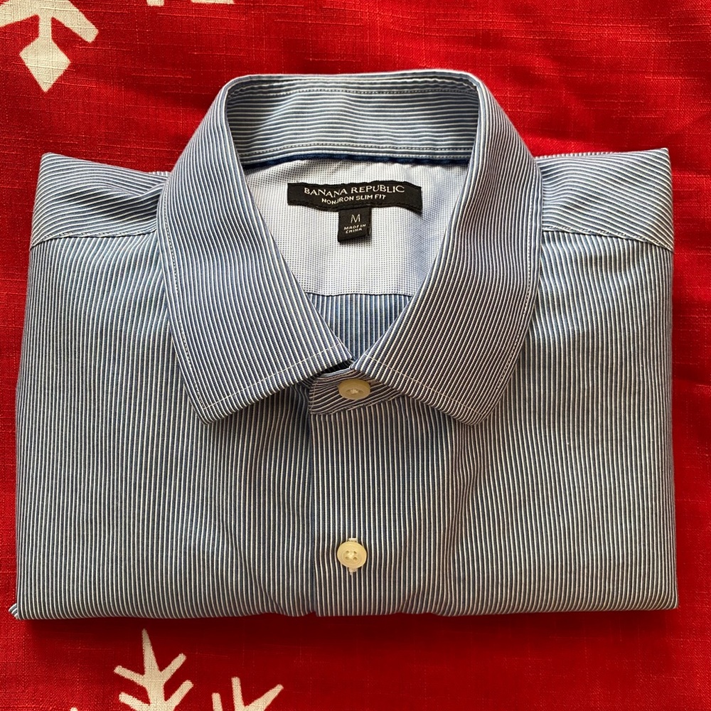 Banana Republic Non Iron Slim Fit Dress Shirt